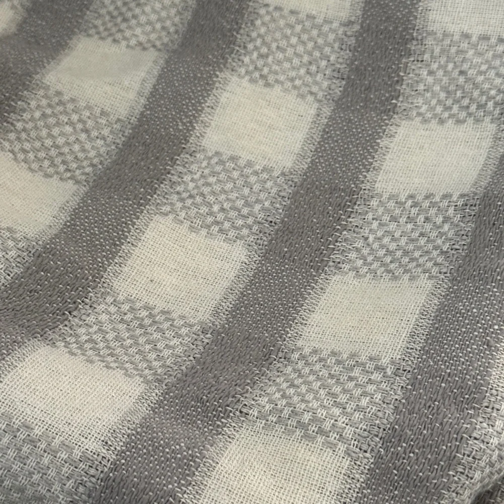 Gray and White Checkered Pillow Cover 20x20